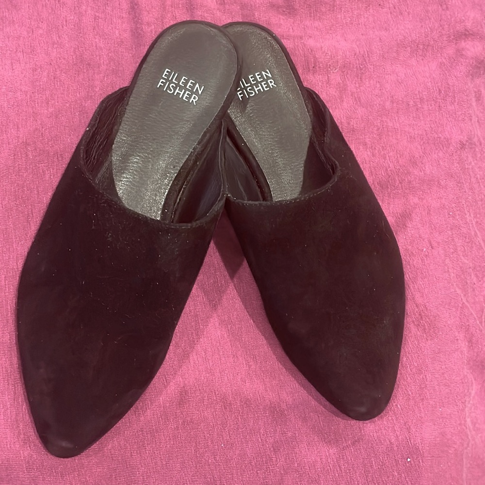 Eileen Fisher black suede shoes